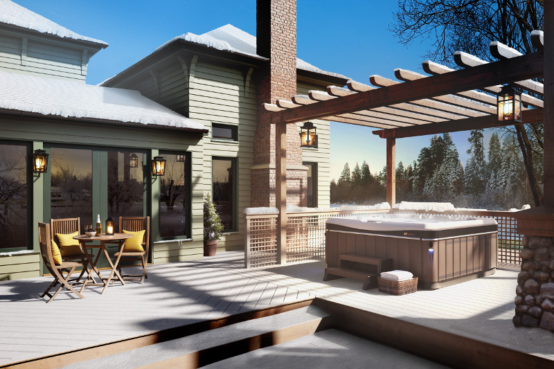 On cold winter days, your hot tub helps you say goodbye to stress.