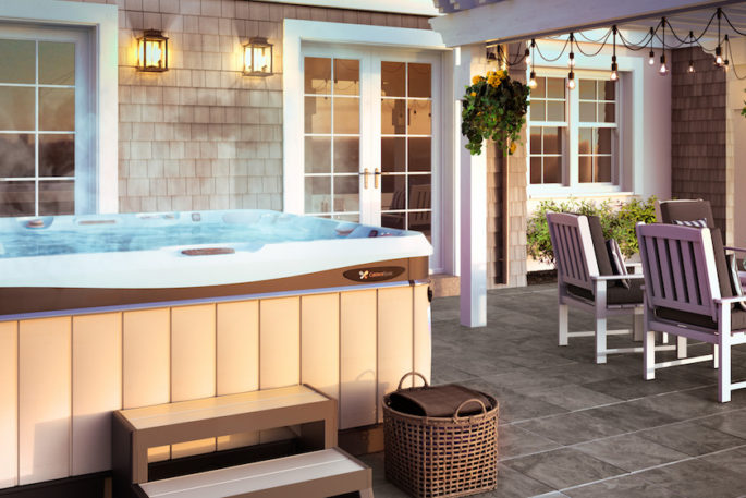 A new or used Caldera hot tub is a lovely addition to any backyard patio