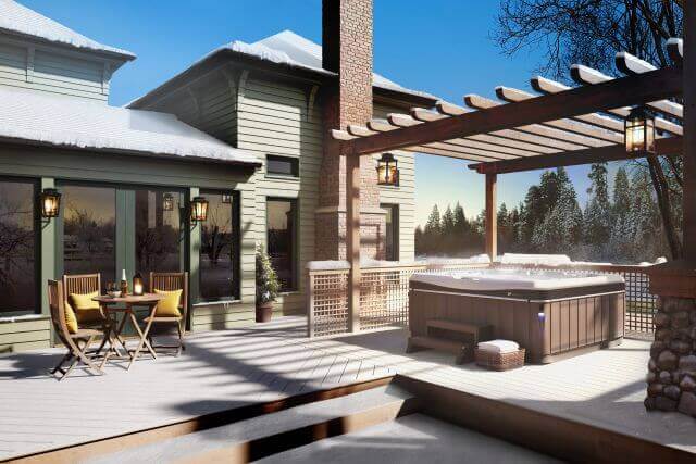 Craftsman elegance around a Caldera Hot Tub