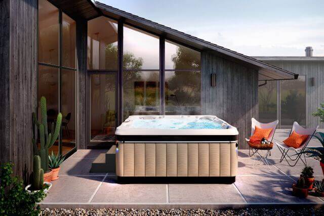 Mid-Century Modern living in a Caldera Hot Tub