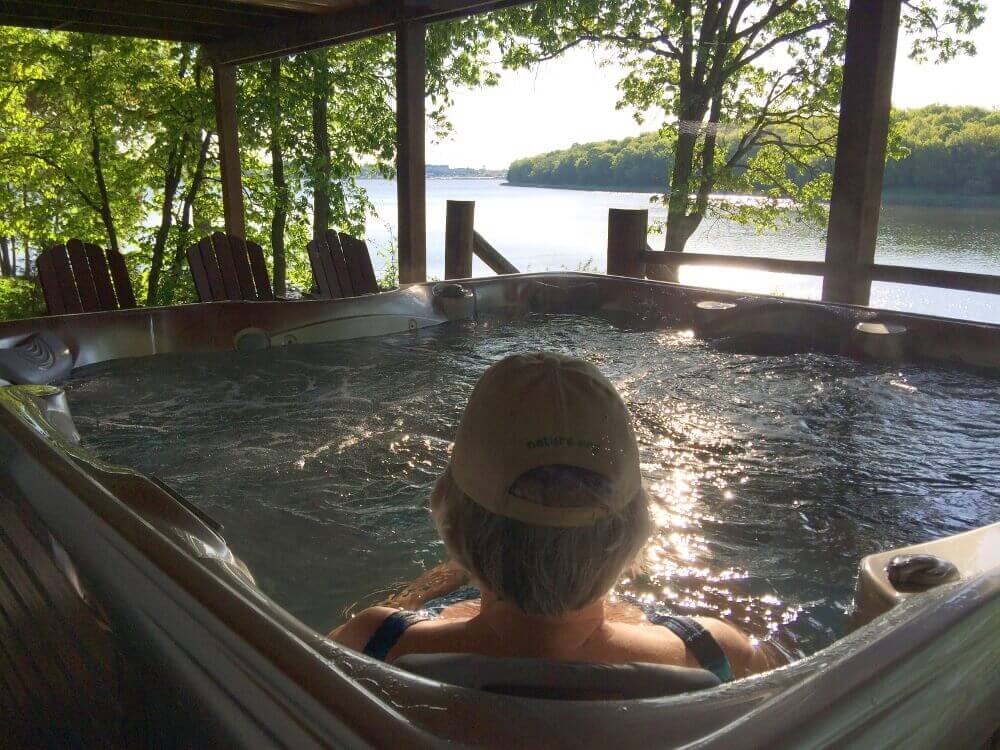 Enjoy the view in your Caldera Hot Tub