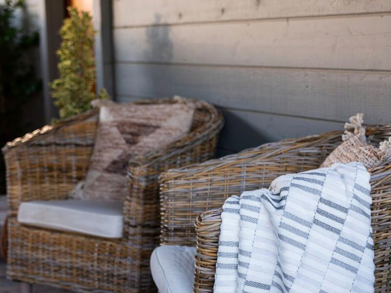 Create a comfortable seating area around your hot tub